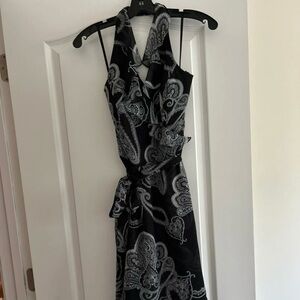 Black and white floral halter dress from White House Black Market .